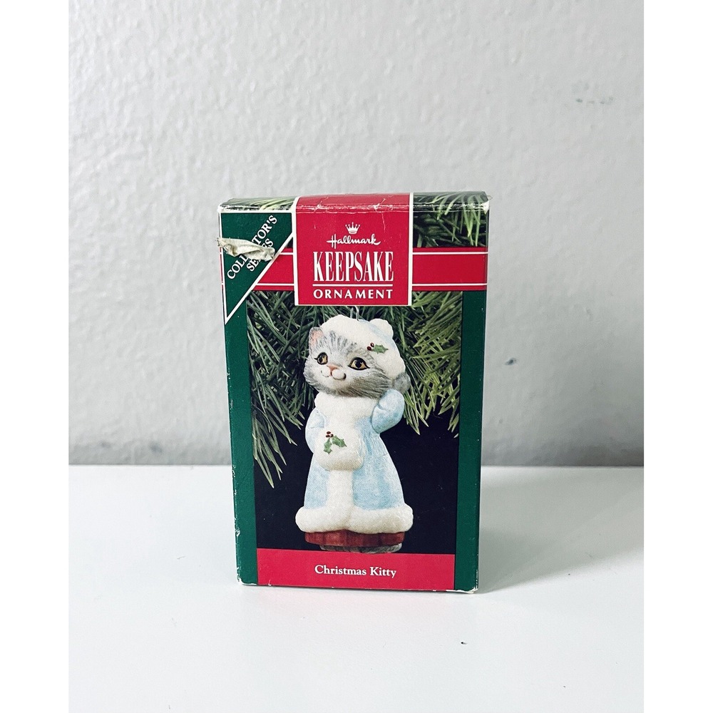 Hallmark Keepsake Ornament 'Christmas Kitty' 1990‎